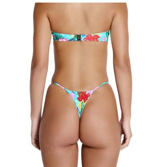 NWT Bamba Swim Bahama Bottoms in Retro Hibiscus Bikini Bottom Small - Picture 3 of 8